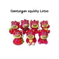 GANTUNGAN Squishy Keychain Cute LOTSO Character/Ganci Skuisi Various Models Cute Animal Import