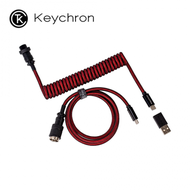 Keychron 高級飛行員螺旋航插線 鍵盤傳輸線 電鍍紅 (直頭)