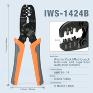 คีมย้ำสายไฟ IWISS  IWS-1424A / IWS-1424B คีมย้ำขั้วต่อสายไฟ