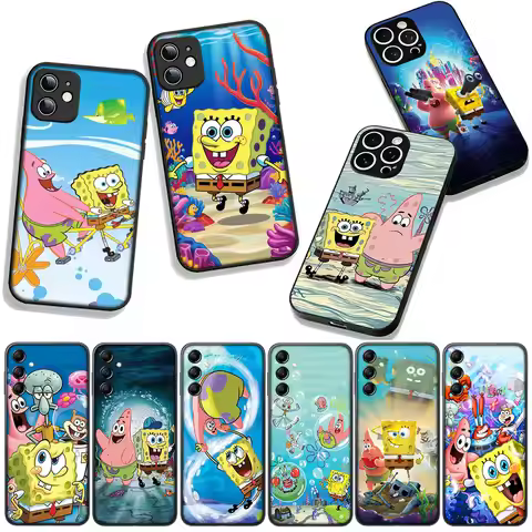 S-Sponges Bobs S-SpongeBobs s-SquarePant Case for Samsung Galaxy S25 S24 S22 S23 FE Ultra Plus A56 A