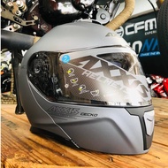 AXXIS FU403 SV Gecko SV Flip-Up Modular Double Visor Fullface Helmet Matte Grey Original Import From