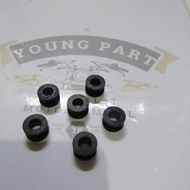 Small Rubber Body Grommet M8 Hole Thickness 08cm Width 1.3 cm Universal Original (6Pcs)