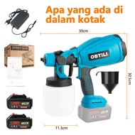 OBTILI Spray Gun Tanpa Wayar Electric 800ml Operasi Bateri 800W Makita 588VF/1288VF Full Set NEW ARR