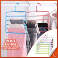 𝐌𝐔𝐋𝐓𝐈𝐋𝐀𝐘𝐄𝐑 5 Layers Magic Hanger Towel Pants Clothes Scarf Tie Wardrobe Closet Organizer Rack Penyan