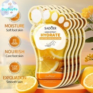 DayDayTo SADOER Lemon Foot Mask Moisturizing Whitening Foot Peeling Mask Anti-aging Exfoliating Feet