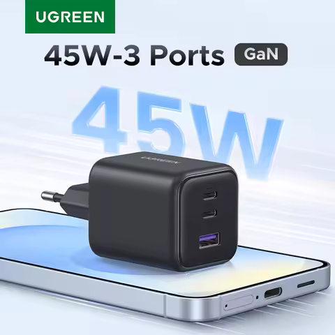 UGREEN 45W GaN Charger PD3.0 PPS QC3.0 USB C Fast Charger For Samsung S25 S24 Ultra iPhone 16 15 14 