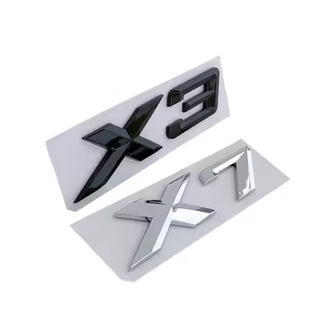 3D Logo For X1 X2 X3 X4 X6 X7 X5 Emblem Letter Car Trunk Sticker For F48 E84 F39 E83 F25 G01 F26 F15