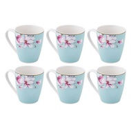 💥🔥MUG VANTAGE 6 PCS TIFFANY BLUE MAGNOLIA🔥💥