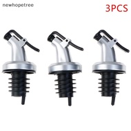 Ntmy 3pcs Stainless Steel Wine Bottle Stopper Liquor Bottle Pourer Stopper Dispenser  QDD