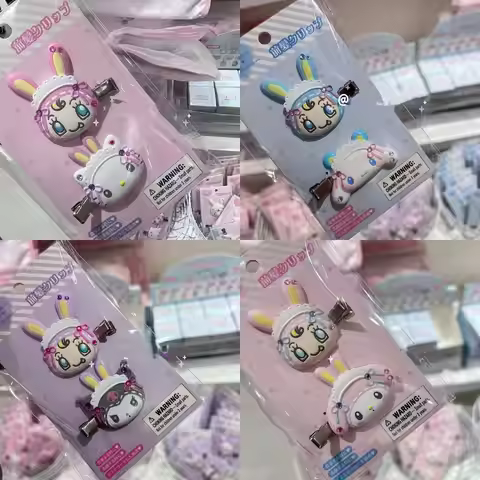 Sanrio Piano Rabbit Collaboration Mezzopiano Hair Clip Women's Japanese Cartoon Side Clip Student Ba