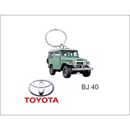 toyota bj40 bj-40 green keychain 2d