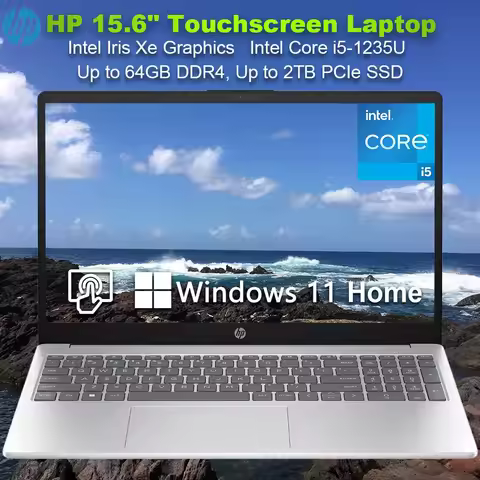 HP 2024 Newest Business Laptop,15.6" Touchscreen Laptop,Intel Core i5-1235U,Up to 64GB RAM,2TB SSD,I