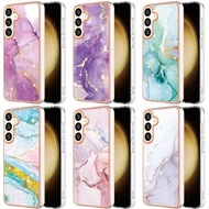 Gilding Plating Marble Pattern Phone Case Samsung S25 S24 S23 S22 S21 Ultra A52 A55 A16 Protective