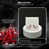 Silver Kitty Earrings (push pin) NO NEEDLES For Children GBJ30167