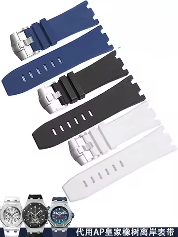 Silicone Watch Strap for AP Royal Oak Offshore Watch Band 15500 15710 15703 Rubber Accessories 28mm