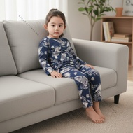 Pajamas Sunday uk 7- 10 Th / Setelan Piyama Lengan Panjang Anak Laki Laki Perempuan Motif Karakter B