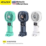 Awei F37 Multifunctional Hand Held Fan with Power Bank Foldable Portable Fan Phone Holder Awei Fan