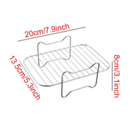 (Roy) Dual Zone Silicone Air Fryer Basket Molds Oil-Free Air Fryer Accessories for Ninja Foodi AF400