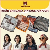 Yolody fashion wide vintage boho Bandana scarf 70x70cm