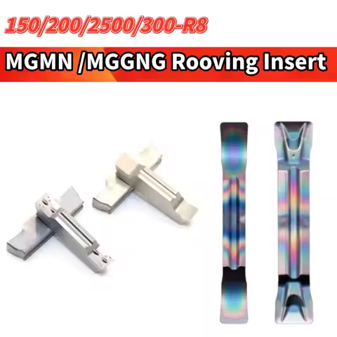 10PCS MGMN150/200/250/300/400/500/150R/200R/250R/300R/-G/M/JM/8 Carbide Insert CNC Metal Lathe Tools