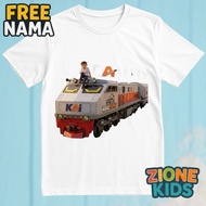 KAI Railfans CC203 3D Cute Cartoon KIDS T-Shirt – Custom Train KIDS T-Shirt with ZIONE KIDS Name –
