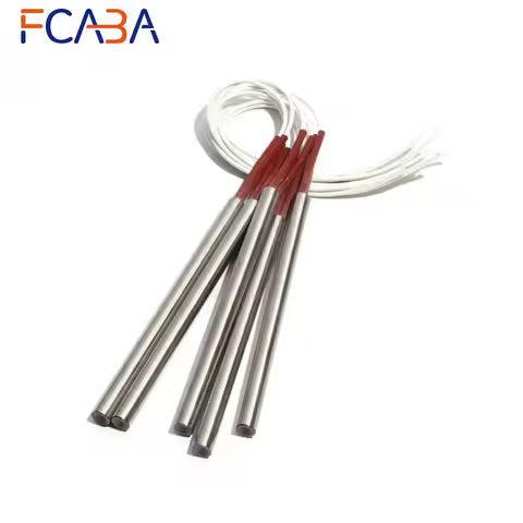 5PCS 12mm Diameter 190~220mm 110/220/380V Single-End Heating Tube 304SUS Cylindrical Cartridge Heate