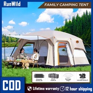 Waterproof Family Tents with logo for Outdoor khemah unta Camel tent besar 8-12 Person Large khemah 