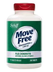 MOVE FREE益節 葡萄糖胺+軟骨素+MSM+維生素D+鈣錠一瓶240錠   1549元--可超商取貨付款