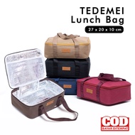 Tas bekal makanan polos lunch bag jumbo tas kotak makan besar aluminium foil tempat lunch box dewasa