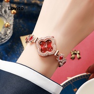 Lovito Casual Quartz Watch Flash Diamond All Seasons Black Quartz Watch for Women LFA83227 Lovito Ja