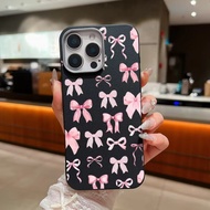 Luxury Pink Bow Pattern Phone Case For OPPO A15 A15S A16S A54S A55S A55 A56 A53S A54 F9Pro F29 F17 F