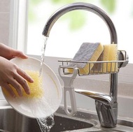 其他品牌 - 不銹鋼廚房水龍頭置物架家用不銹鋼免打孔抹布百潔布海綿刷瀝水架水槽收納架
