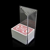4 packs Playing Holder Clear Acrylic Texas Card Box Black Casino High Qlity Game Poker Rack Durable
