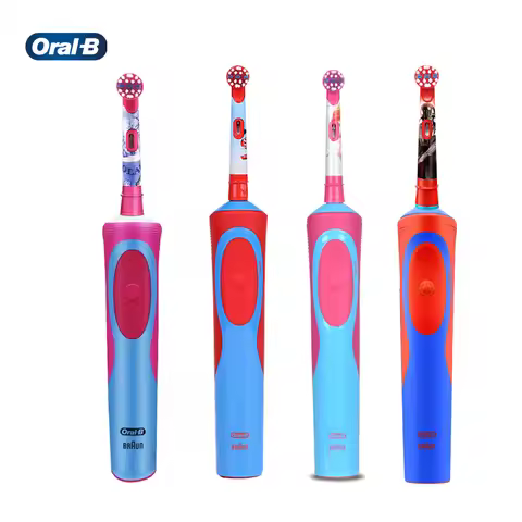 Oral B Kids Rotary Electric Toothbrush D12K Clean Teeth Recharging Tooth Brush 2 Min Timer Orignal F