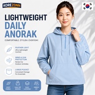 Unisex Lightweight Hoodie Anorak Half Zip Windbreaker Casual Outdoor Jacket