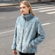 Warm Autumn Fleece Coat - Sherpa Jacket with Pockets | Ideal for Fall/Winter