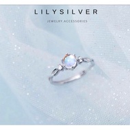 Lily Silver women's Silver ring with Moonstone freesize, s925 Silver