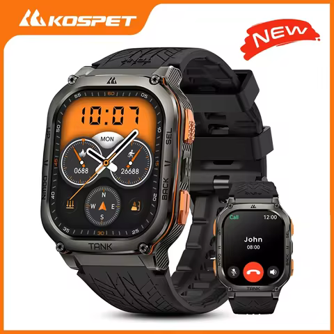 2025 KOSPET TANK M3 Ultra GPS Smart Watch for Men Stainless Steel 50M IP69K Waterproof 24/7 Health M