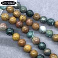 Ocean Agate Chalcedony Beads Stone Round 4-12mm Gem Loose Spacer DIY Bracelet
