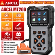 【สนับสนุนภาษาไทย】 ANCEL MT200 เครื่องสแกนมอเตอร์ไซค์ OBD2 เครื่องอ่านรหัสสแกนเนอร์ ลบโค้ดมอไซค์ เครื