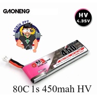 Gaoneng GNB 1S HV 4.35V 450mAh LiPo Battery 80 With PH2.0 Plug for RC FPV Small Drone
