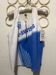 全新k-Swiss運動、背心車衣，女L,胸43（萊卡彈性）長54公分，原價2680