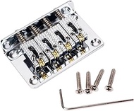 Levemolo Ga901 Bass Guitar Bridge 4 String Vintage Design Metal 4 Screws Height Adjustable