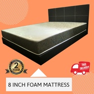 King Size Foam Mattress with Bed Frame 8inch