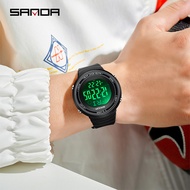 SANDA Digital Sports Watch Couple 7 Colors 3 Alarms Dual Time Lume Running Fitness Daily