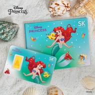 TT0 SK Jewellery Disney Ariel Princess 999 Pure Gold Bar (0.1g)