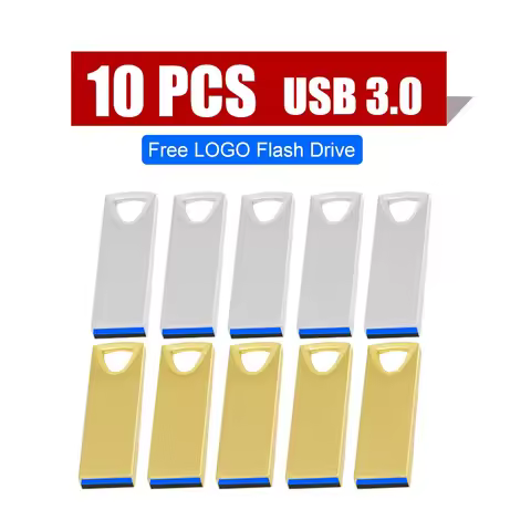 10pcs/lot USB3.0 Flash Drives Pendrive 128gb Флешка Usb Pen Drive 64gb 32gb 16gb 8gb Metal USB 3 0 S