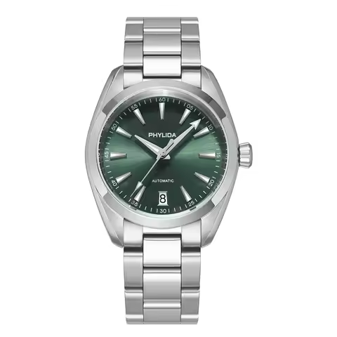 PHYLIDA 38mm Laurel Green AQUA AT150 Men's Automatic Watch Mechanical Wristwatch BGW9 Dial NH35A Mov
