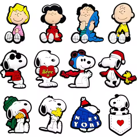 Hit Product Snoopy DIY Wholesale PVC Soft Rubber Button Accessories Shoe Charms Accessories for Croc