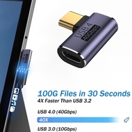 USB C Adapter 40Gbps, Side USB C 90 Degree Adapter PD, Right Angle USB C Adapter 100W